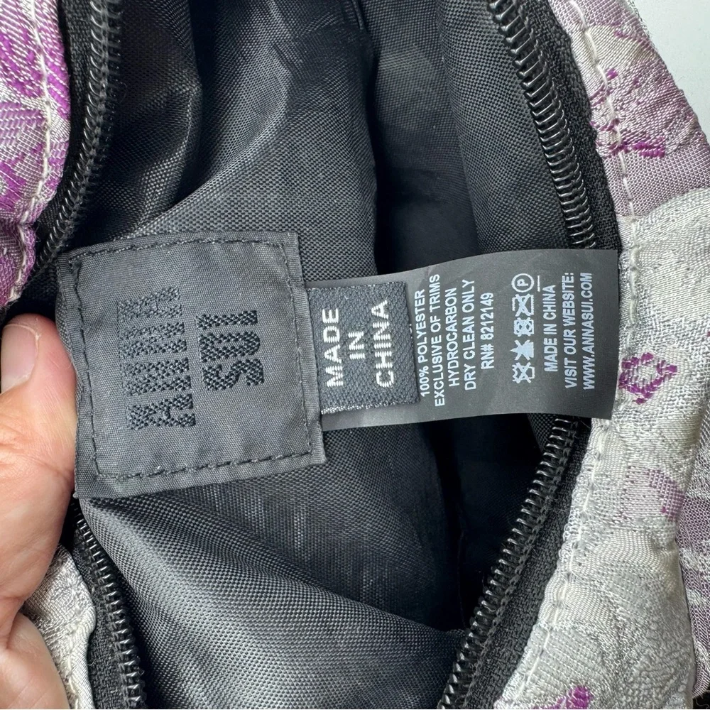 ANNA SUI Garden Of Eden Fanny‎ Pack Belt Bag Purple Lavender Feminine Retro Boho